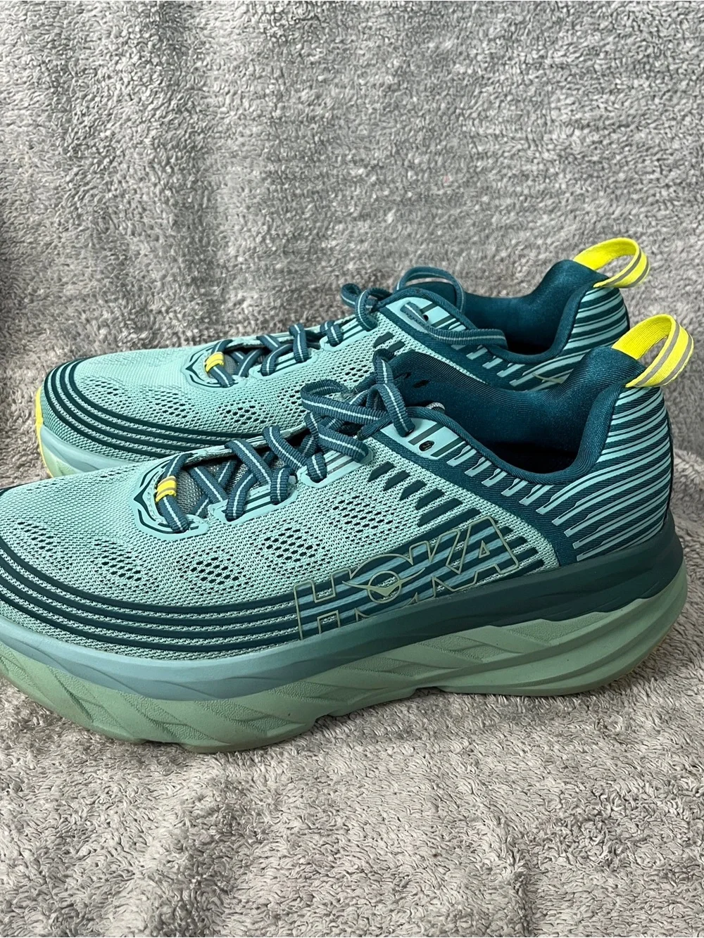 Hoka bondi 6 running shoes sneakers aqua haze women’s size 7.5 excellent
